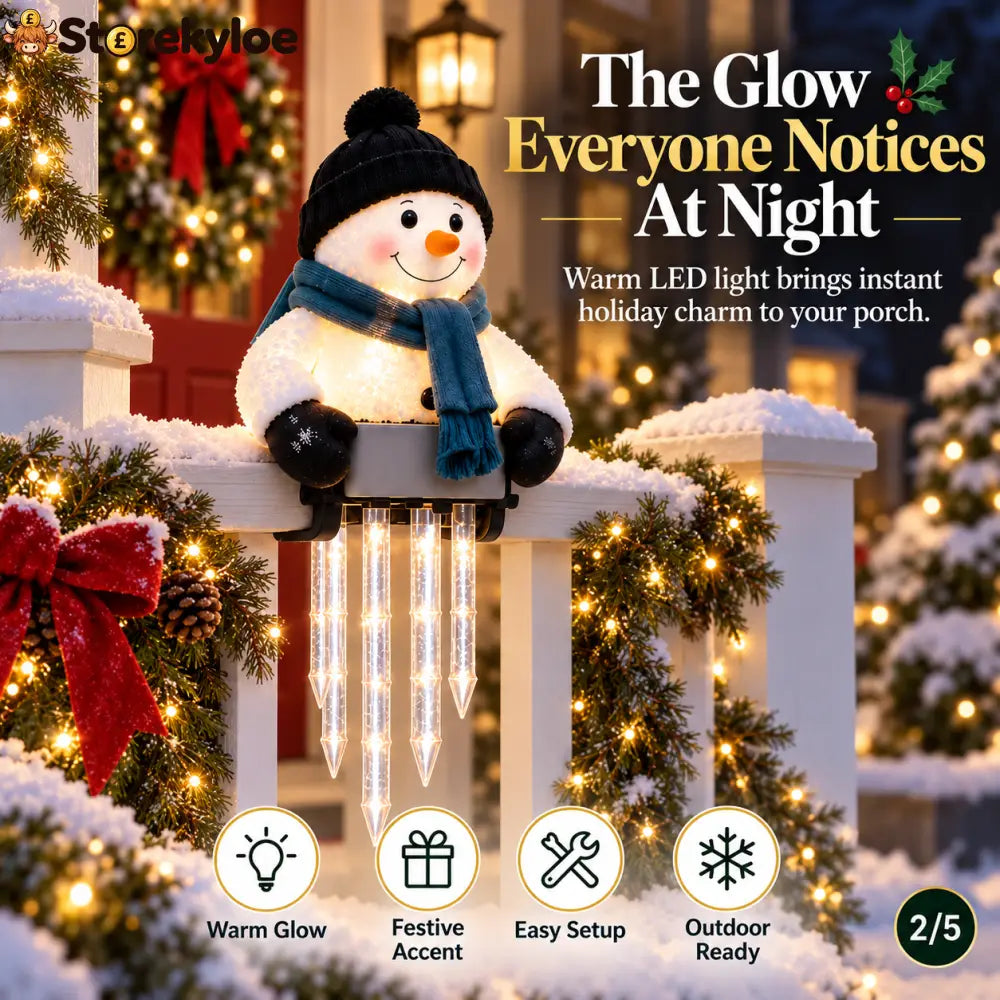 ☃️WinterGlow Snowman Icicle Light Decor