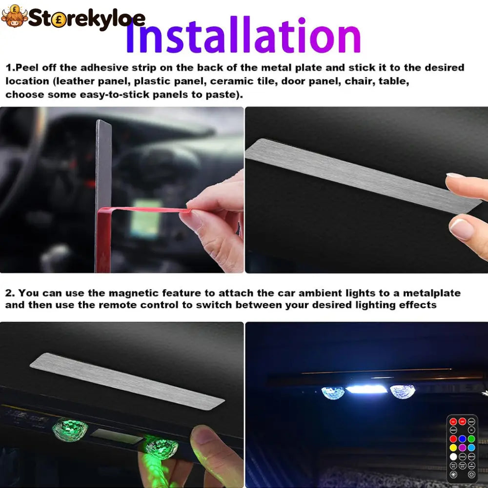 Wireless RGB Car Interior Ambient Light - Wireless RGB Car Interior Ambient Light