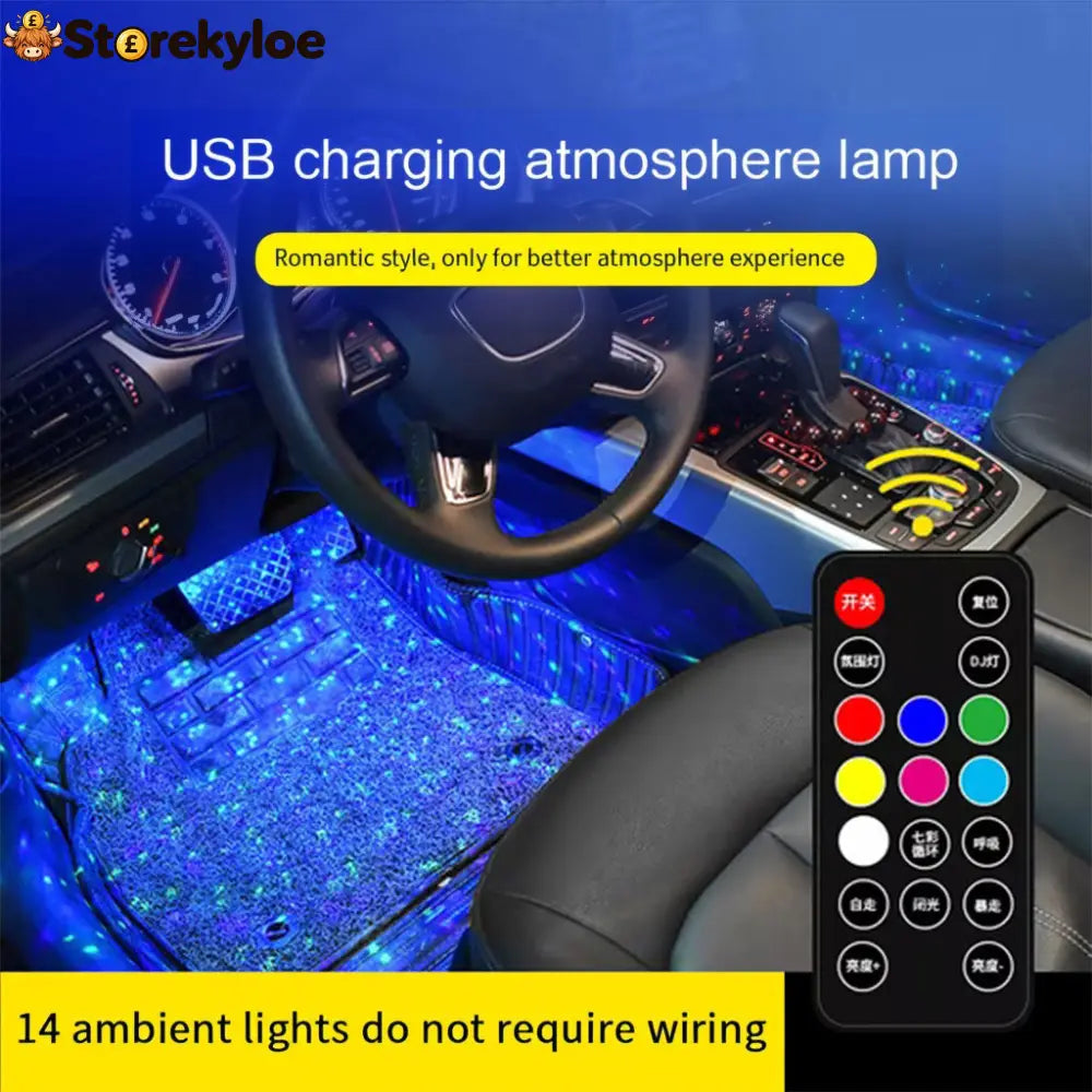 Wireless RGB Car Interior Ambient Light - Wireless RGB Car Interior Ambient Light