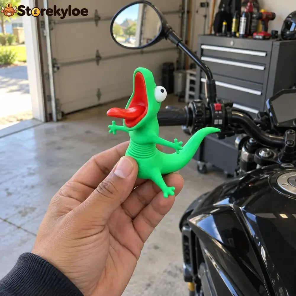 🦎🏍Wobbly Riding Buddy – Car & Motorcycle Decor