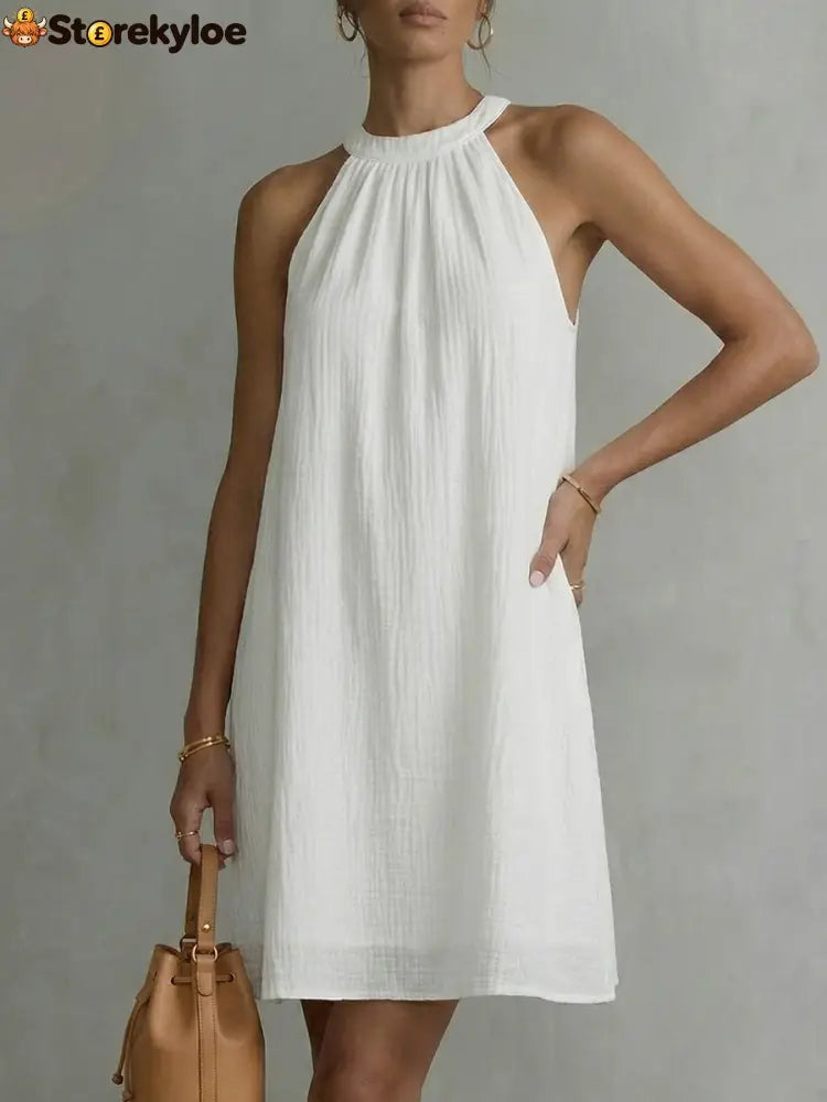 Women’s Halter Neck Sleeveless Dress