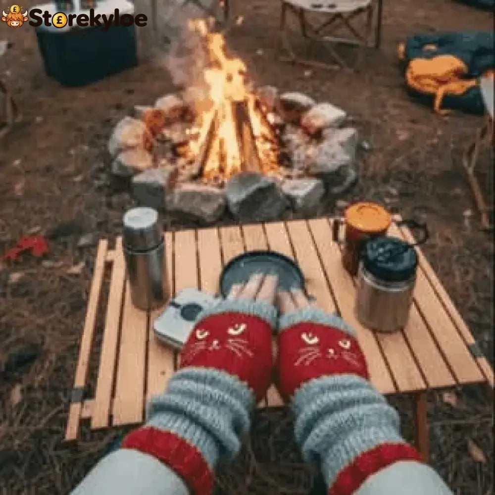 ❄️women’s Knitted Fingerless Gloves With Cute Cat – Cozy Stylish & Practical Winter Hand Warmers 🐾