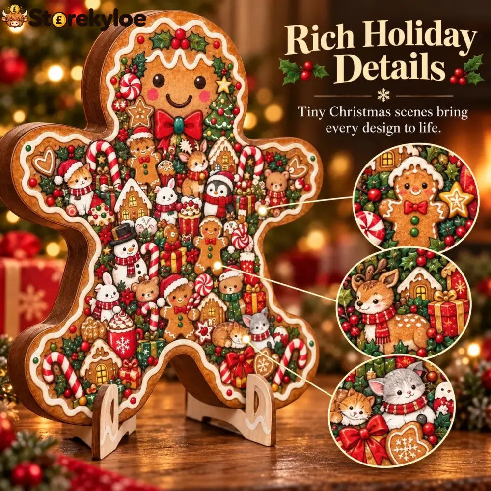 🎄🧩 Wooden Christmas Puzzle with Stand, 8 Festive Designs to Build & Display(📦Buy 2 Free Shipping)