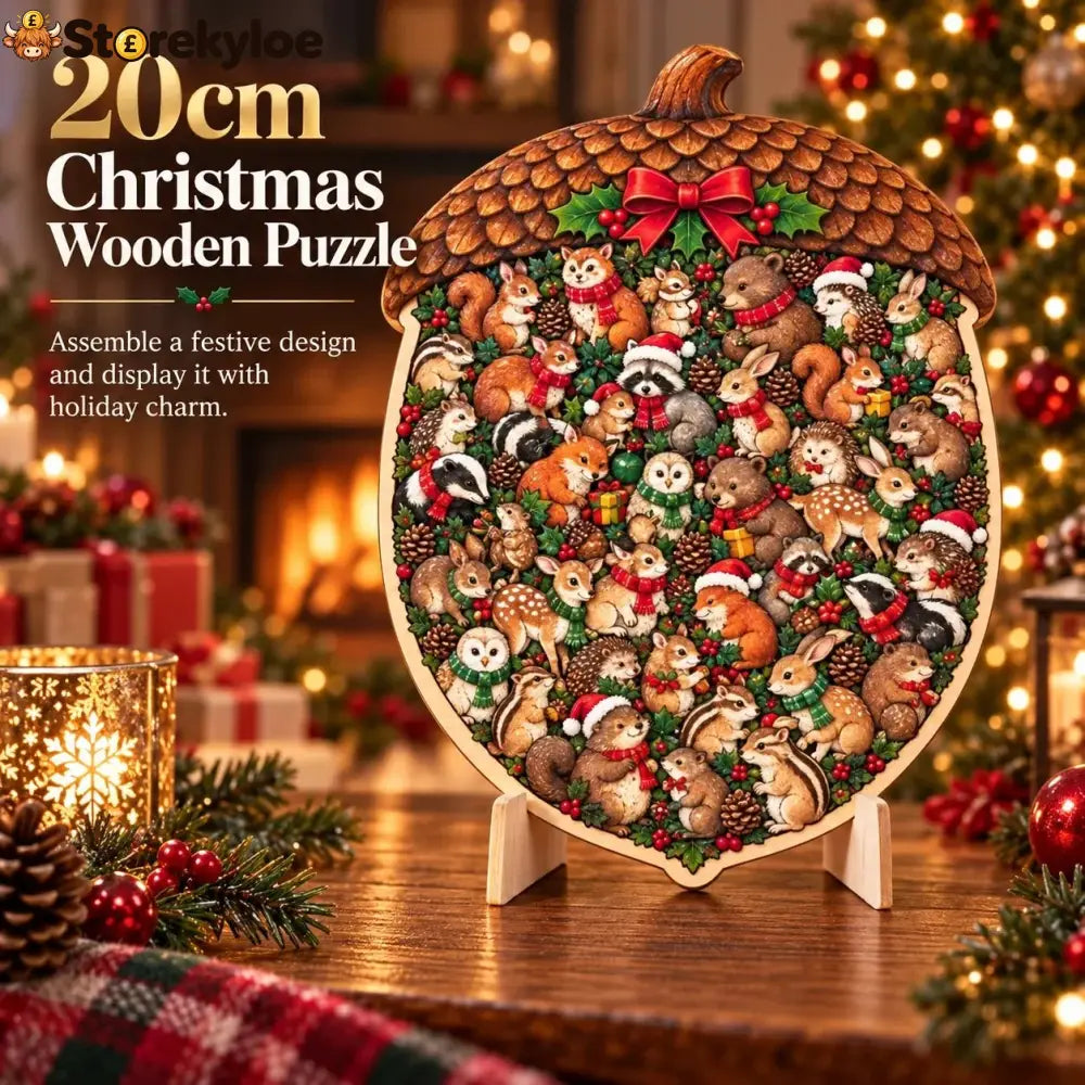 🎄🧩 Wooden Christmas Puzzle with Stand, 8 Festive Designs to Build & Display(📦Buy 2 Free Shipping)