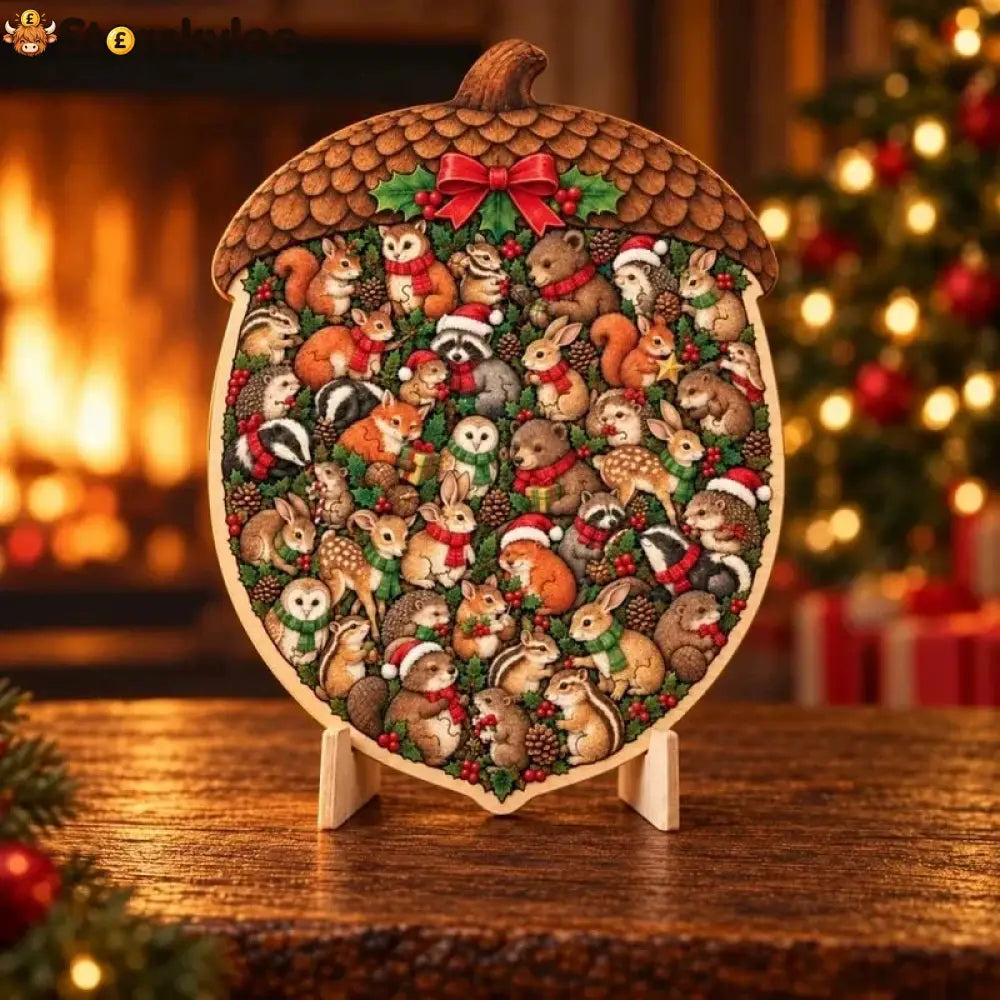 🎄🧩 Wooden Christmas Puzzle with Stand, 8 Festive Designs to Build & Display(📦Buy 2 Free Shipping)