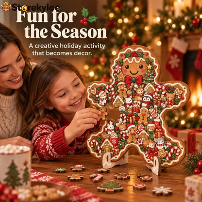🎄🧩 Wooden Christmas Puzzle with Stand, 8 Festive Designs to Build & Display(📦Buy 2 Free Shipping)