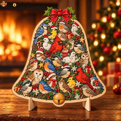 🎄🧩 Wooden Christmas Puzzle with Stand, 8 Festive Designs to Build & Display(📦Buy 2 Free Shipping) - 🔔 Christmas bell