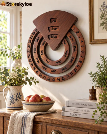 Wooden Perpetual Calendar – A Timeless Date Display for Every Day