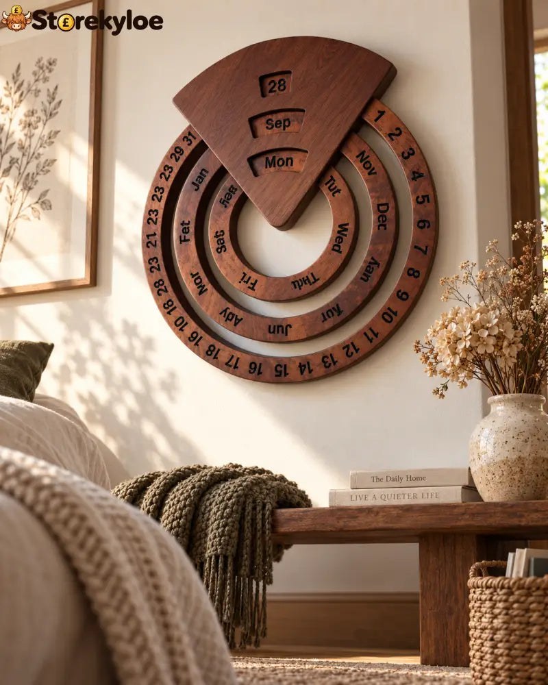 Wooden Perpetual Calendar – A Timeless Date Display for Every Day