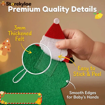 🎅xmas Hot Sales - 50% Off!🎄diy Felt Christmas Tree For Kids✨32 Reusable Ornaments + Fairy Lights - No Lights