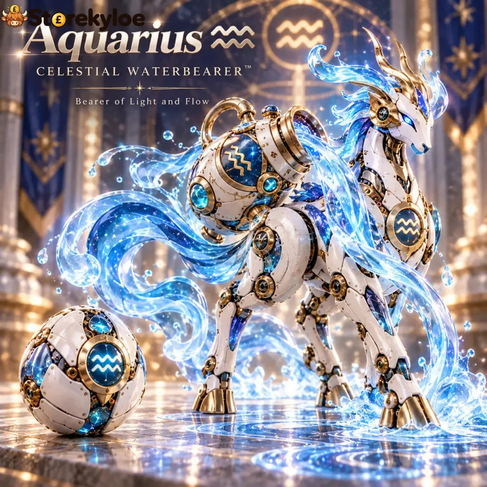 🌌 Zodiac Guardian Eggs™ 🤖– Transforming Celestial Guardian Collection - ♒💧 Aquarius(Jan 20 – Feb 18)