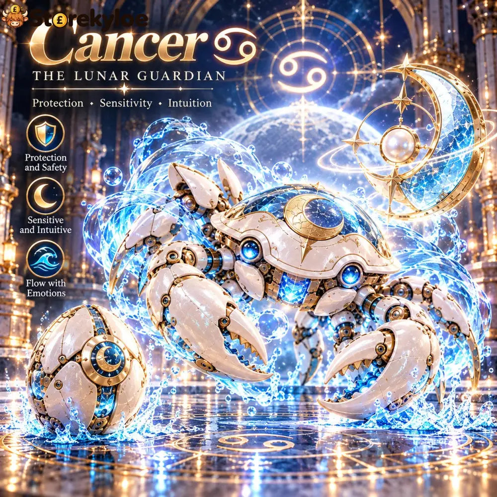 🌌 Zodiac Guardian Eggs™ 🤖– Transforming Celestial Guardian Collection - ♋🦀 Cancer(Jun 21 – Jul 22)